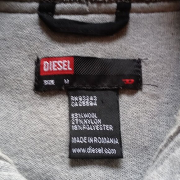 Pre-owned Diesel Long Button-up hooded wool jacket Size M - Picture 11 of 11